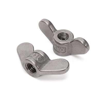 Sistema métrico de medição de aço inoxidável SS304 SS316 Wing Nut DIN315 aço ligado para aplicações industriais