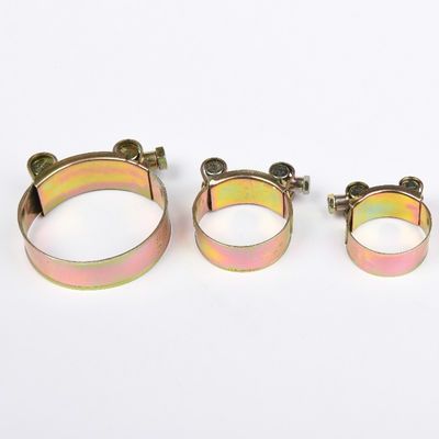 Instock Plain Surface Galvanized Steel Single Bolt Hydraulic Pipe Clamp para medição métrica e mangueira integral pesada