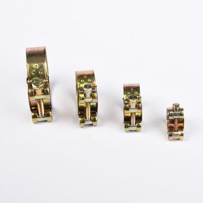 Instock Plain Surface Galvanized Steel Single Bolt Hydraulic Pipe Clamp para medição métrica e mangueira integral pesada