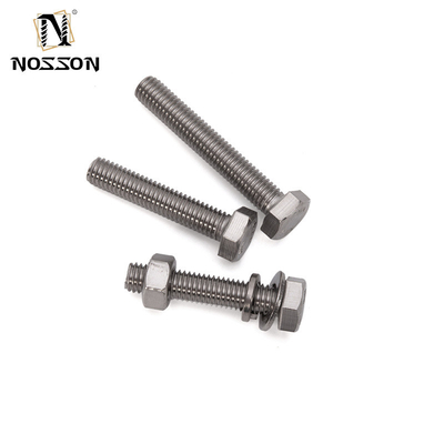 Bolhas e porcas hexagonais de aço inoxidável revestido com zinco DIN933 para aplicações mecânicas m3 m4 m5 m6 m8 m10 m12 m14 m16 m20