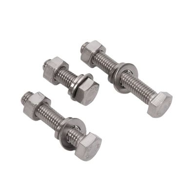 Sistema métrico de medição de acabamento revestido de zinco M6 HEX cabeça parafusos e porcas DIN 931 para aplicações pesadas