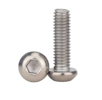 Finish de óxido negro M2 M2.5 M3 M4 M5 M6 Cabeça de botão de titânio Hex Socket Screw INCH Sistema de medição para ambientes adversos