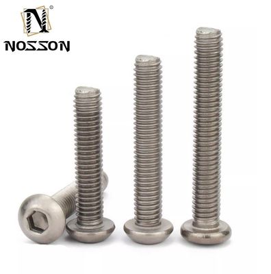 Finish de óxido negro M2 M2.5 M3 M4 M5 M6 Cabeça de botão de titânio Hex Socket Screw INCH Sistema de medição para ambientes adversos