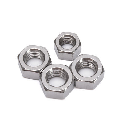 Customizado M18 a M48 aço inoxidável Hex Nut métrica e polegada DIN934 Titânio M3 Thread zinco amarelo-cromado revestido personalizado