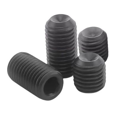 Aço inoxidável Hexagon Head Bolt Hardware Accessories Socket Cone Point Set Screw para fixações metálicas DIN Standard