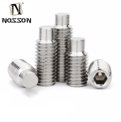 Aço inoxidável Hexagon Head Bolt Hardware Accessories Socket Cone Point Set Screw para fixações metálicas DIN Standard