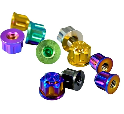 Anodizado Metrico Amendoim de Ouro Vermelho M60 Para Indústria Automóvel DIN padrão de alumínio saborado Cup Nut 304 aço inoxidável