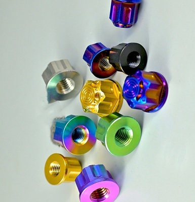 Anodizado Metrico Amendoim de Ouro Vermelho M60 Para Indústria Automóvel DIN padrão de alumínio saborado Cup Nut 304 aço inoxidável