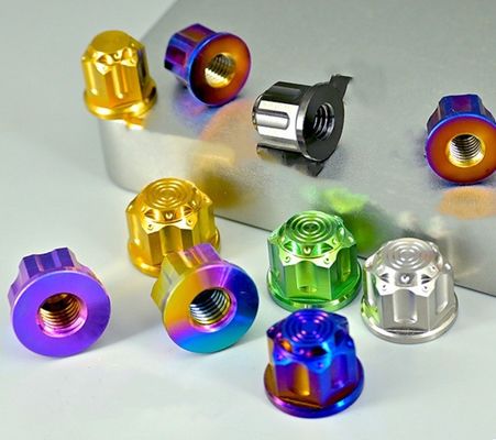 Nozes de titânio de 12 pontos Gr5 métricas para aplicações de alta resistência na norma DIN 304 de aço inoxidável e revestidas de zinco