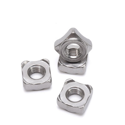 Nozes de soldadura quadrada de aço inoxidável 304 para fios M3-M12 em aplicações da indústria de retalho