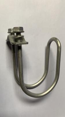 Mobiliário Double Pipe Clamp 304 de aço inoxidável Double U-bolt com parafuso e lavadora U-clamp M6 M8 FINISH NEGRO DIN Standard