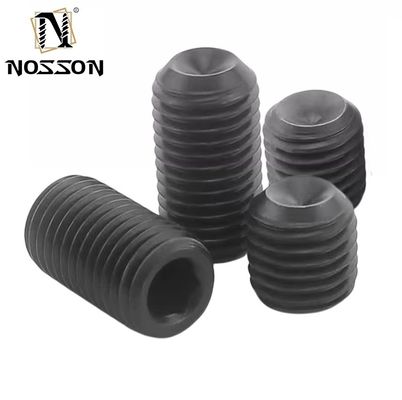 Sistema de medição métrica de fixações metálicas de polimento Din916 Eixo de conectores para parafusos com ponto de copos M1-M12