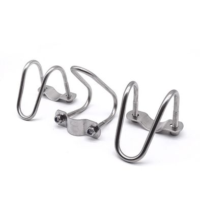 Aço inoxidável 304 316 Double U-Shaped Pipe Clamp para M3 M4 M5 M6 M8 M10 M12 M16 M20 Tubos JIS Standard Plain Finish