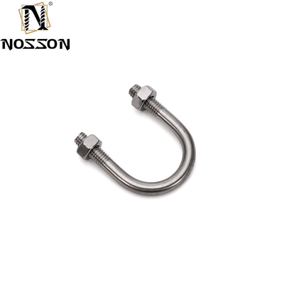 SS304 316 Tubo Clamp Square Bending Nut Washer para caminhão Barco U Bolts M6 M8 M10 DIN3570 Todos os tamanhos Plain aço inoxidável comprimento 32mm