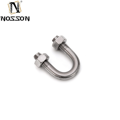 SS304 316 Tubo Clamp Square Bending Nut Washer para caminhão Barco U Bolts M6 M8 M10 DIN3570 Todos os tamanhos Plain aço inoxidável comprimento 32mm
