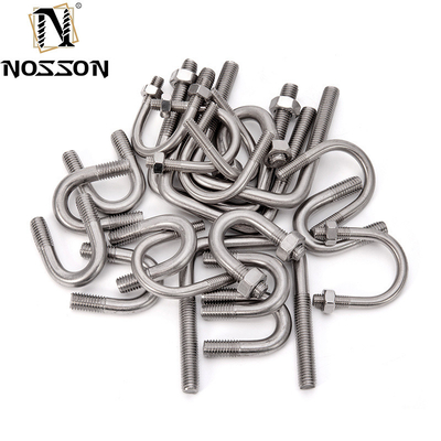 Auto Parte Trailer U-Bolt Nut Pipe Clamp feito de alta resistência 316 aço inoxidável quadrado U Bolt