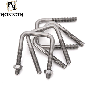 Auto Parte Trailer U-Bolt Nut Pipe Clamp feito de alta resistência 316 aço inoxidável quadrado U Bolt