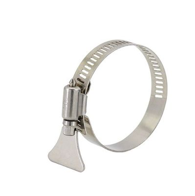 JIS Standard Radiador de gás mangueira de clipes Grampos com borboleta manobra superfície plana Material durável sistema de medição métrica