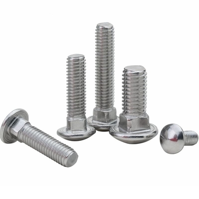Finitura simples SS304 SS316 Carrinho galvanizado Bolta de porco M4 M5 M6 M8 M10 com aço de grau A2-70/A4-80/304/316 e alto grau