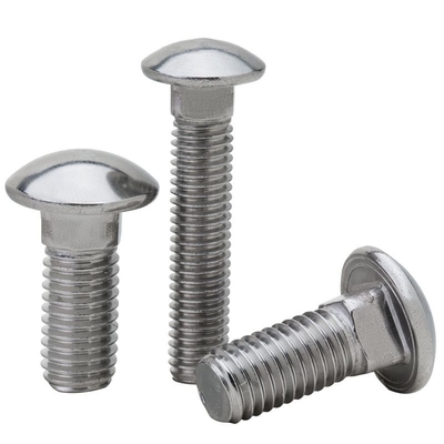 Finitura simples SS304 SS316 Carrinho galvanizado Bolta de porco M4 M5 M6 M8 M10 com aço de grau A2-70/A4-80/304/316 e alto grau