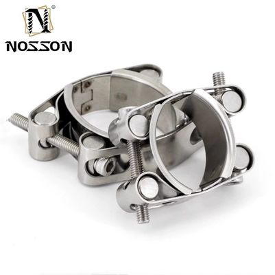 Aperto de mangueira de parafusos pesados métrico GB padrão T-bolt ajustável de aço inoxidável único 304 para sistema de medição de mineração