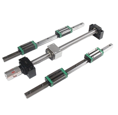 Parafusos de precisão CNC de polir de aço inoxidável ISO9001 2008 Certificado parafusos de esferas SFU1204 de 3000 mm com motor passo a passo e chumbo longo
