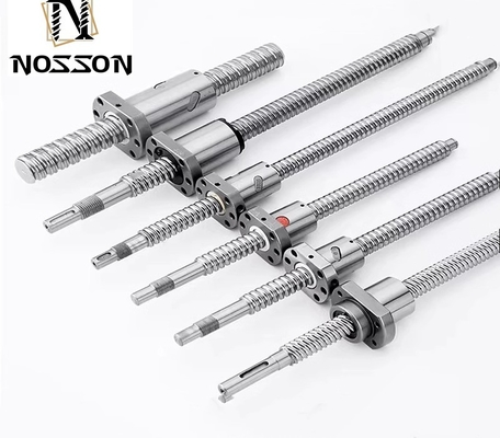 Parafusos de precisão CNC de polir de aço inoxidável ISO9001 2008 Certificado parafusos de esferas SFU1204 de 3000 mm com motor passo a passo e chumbo longo