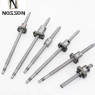 Parafusos de precisão CNC de polir de aço inoxidável ISO9001 2008 Certificado parafusos de esferas SFU1204 de 3000 mm com motor passo a passo e chumbo longo