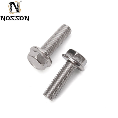 Parafusos de transporte de alta qualidade para aplicações de carga pesada DIN Standard Hex Flange Head Serrated Screws A2-70/A4-80/304/316