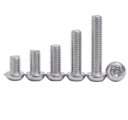 ANSI/ASME padrão 304 Torx de aço inoxidável cabeça de panela redonda com parafuso anti-roubo parafusos de segurança seis lóbulos botão cabeça prova de adulteração parafusos