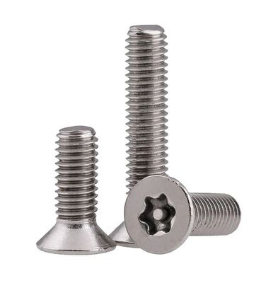 Cabeça de panela de aço inoxidável Torx Pin Anti-roubo Cabeça redonda Parafusos de segurança personalizados no sistema de medição métrica DIN Standard