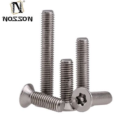 Cabeça de panela de aço inoxidável Torx Pin Anti-roubo Cabeça redonda Parafusos de segurança personalizados no sistema de medição métrica DIN Standard