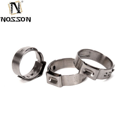 Suporte personalizado de tubos de aço inoxidável de alta pressão SS 304 Single Ear Hose Clamp para aplicações pesadas