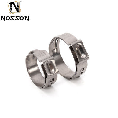 Suporte personalizado de tubos de aço inoxidável de alta pressão SS 304 Single Ear Hose Clamp para aplicações pesadas