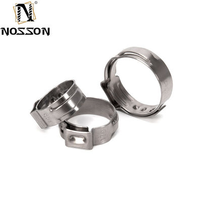 Suporte personalizado de tubos de aço inoxidável de alta pressão SS 304 Single Ear Hose Clamp para aplicações pesadas