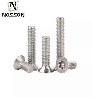 Tintura azul acabamento INCH parafuso anti-roubo Car Airtag bicicleta feita em porco nariz Torx 5-lobe Pin T-Head aço inoxidável parafusos de segurança à prova de adulteração