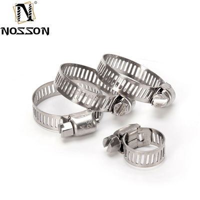 16-300mm American Type Worm Drive Stainless Steel Hose Clamp com medição métrica de resistência reforçada e suporte OEM