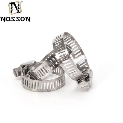 16-300mm American Type Worm Drive Stainless Steel Hose Clamp com medição métrica de resistência reforçada e suporte OEM