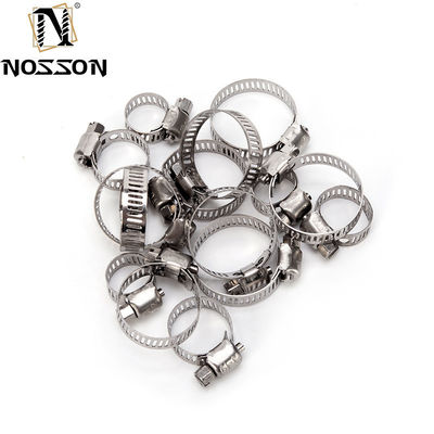 Medição métrica padrão Tipo de fixação de tubos pesados com material de aço inoxidável e pinça de verme de pinça de mangueira quente