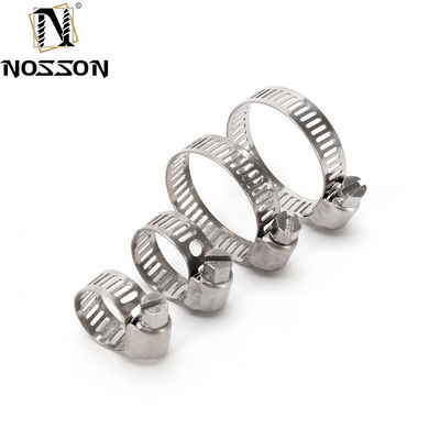 Medição métrica padrão Tipo de fixação de tubos pesados com material de aço inoxidável e pinça de verme de pinça de mangueira quente