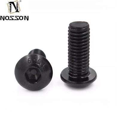 Design de acabamento preto Beall aço carbono M3 M4 M12 Allen chave cabeça de cogumelo parafusos de cabeça de botão para industrial