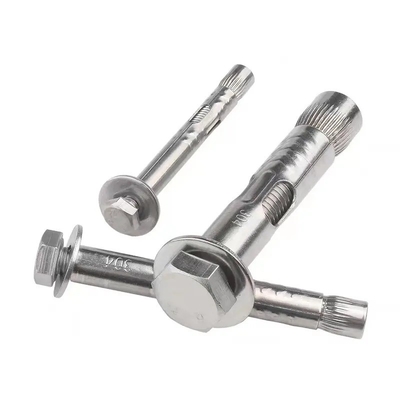 Amostra de acabamento marrom de aço inoxidável B8MSH B8M B8 B7 18-8 INOX 1/4in Hex Head Sleeve Anchor para aplicações pesadas