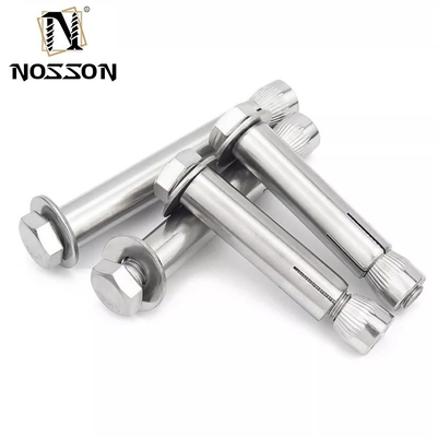 Amostra de acabamento marrom de aço inoxidável B8MSH B8M B8 B7 18-8 INOX 1/4in Hex Head Sleeve Anchor para aplicações pesadas