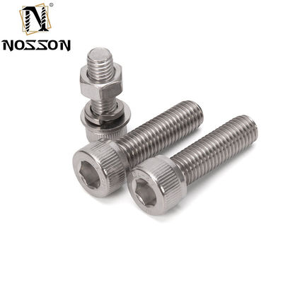 Aço inoxidável métrico A2 A4 304 316 Din 912 Allen parafuso M1.6 M2 M2.5 M3 M4 M5 M6 M7 M8 M9 Hex Socket Head Cap Hexagon Inner parafusos