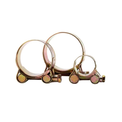 Pinças de tubos de aço galvanizado revestidas com zinco Collar de aço inoxidável Borracha carregada Pinças de mangueiras revestidas para tubos de alta resistência