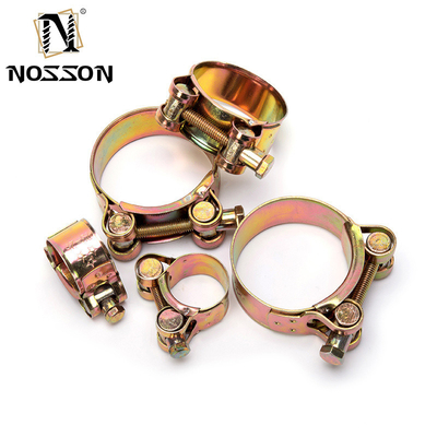 Pinças de tubos de aço galvanizado revestidas com zinco Collar de aço inoxidável Borracha carregada Pinças de mangueiras revestidas para tubos de alta resistência