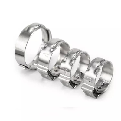 Sistema de medição métrica, pinça de mangueira sem passo de orelha única para encaixes de encanamento Pex ZINC Finish JIS Standard