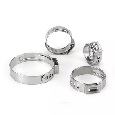 Sistema de medição métrica, pinça de mangueira sem passo de orelha única para encaixes de encanamento Pex ZINC Finish JIS Standard