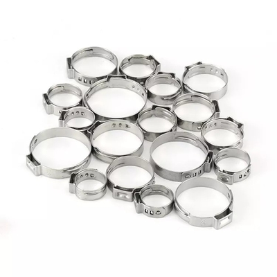 Sistema de medição métrica, pinça de mangueira sem passo de orelha única para encaixes de encanamento Pex ZINC Finish JIS Standard