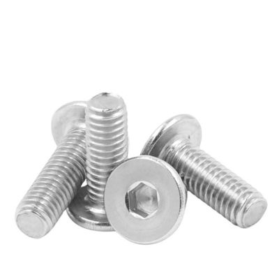 Sistema de medição métrico M3 M4 M5 M6 M8 304 aço inoxidável Hexagon Socket Bolt Ultra Low Head Cap Screws para máquinas